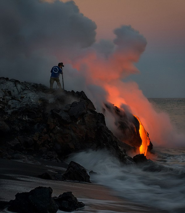 美国摄影师拍摄夏威夷基拉韦厄火山的壮丽景色