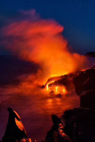 美国摄影师拍摄夏威夷基拉韦厄火山的壮丽景色