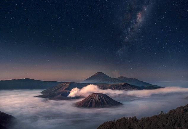 印尼婆罗摩火山的美丽景色