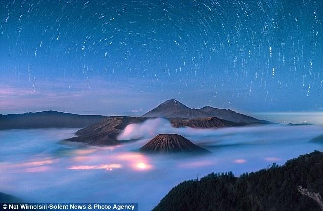 印尼婆罗摩火山的美丽景色