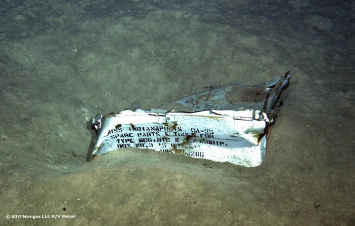 沉没72年的美国海军二战巡洋舰印第安纳波利斯号更多残骸照曝光