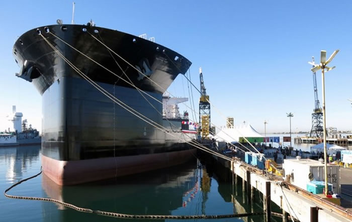 美军海上基地船首舰「蒙特福特角号」（USNS Montford Point ,T-ESD-1)。