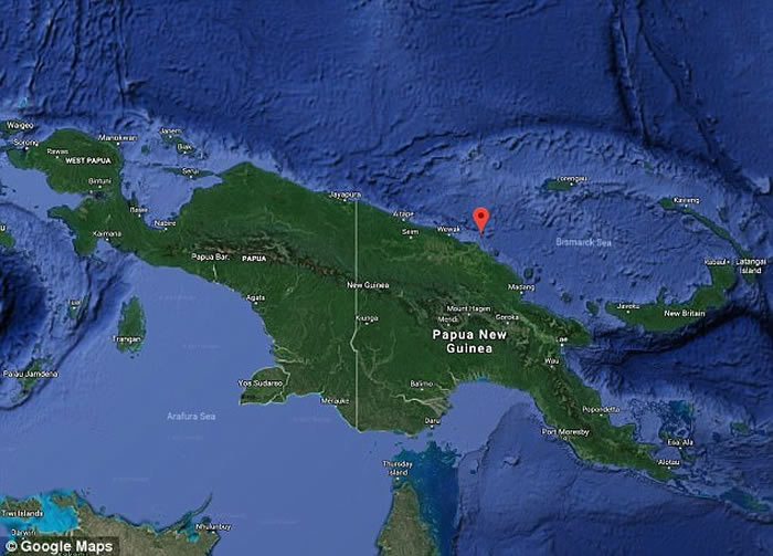 巴布亚新几内亚北面卡多瓦尔岛沉睡472年休眠火山突然爆发