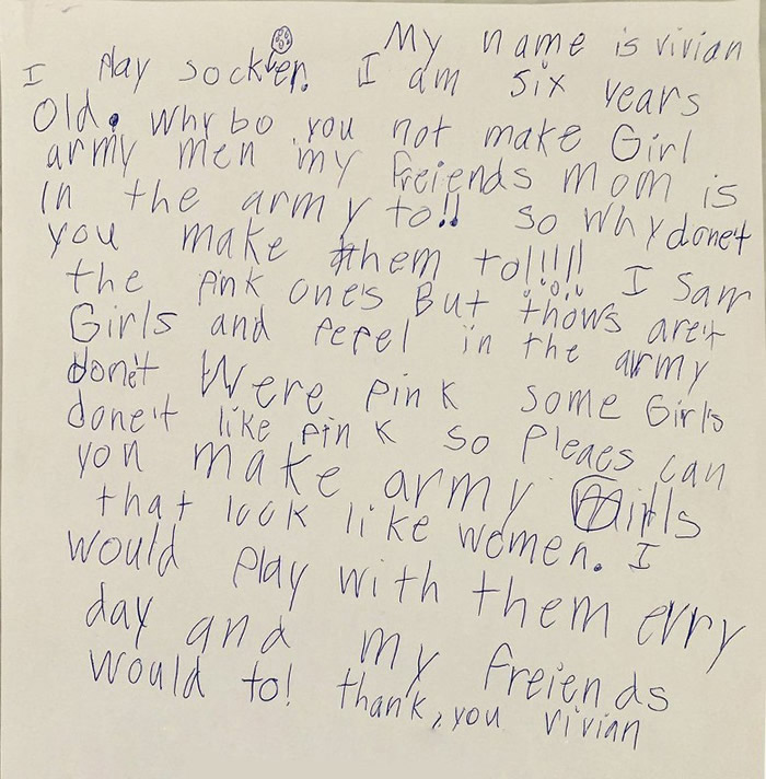 洛德的手写信充满童真。