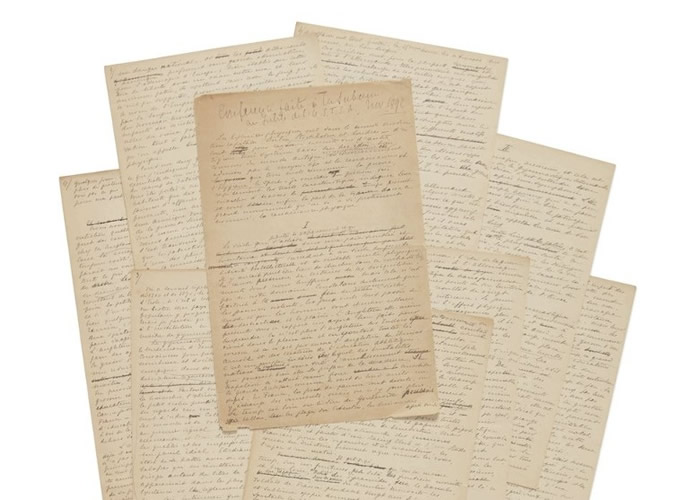 法国男爵顾拜旦在1892年亲笔写下的《奥林匹克宣言》手稿原件以880万美元成交