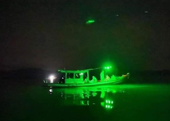 有人指绿光可能来自缅甸渔船。