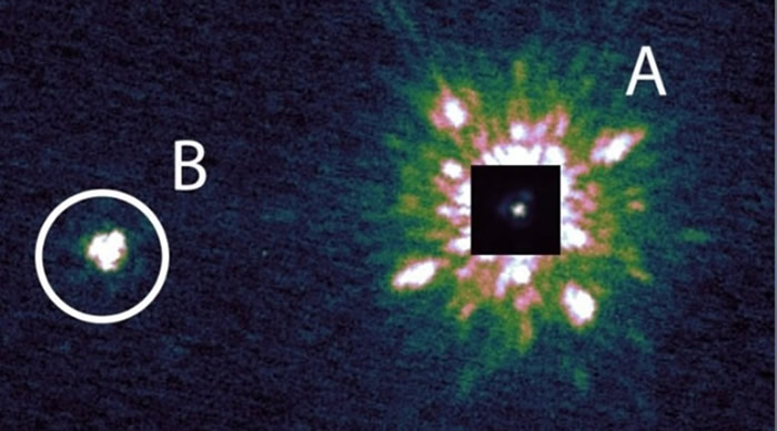 KIC 8462852 B（左）或影响KIC 8462852（右）变暗。