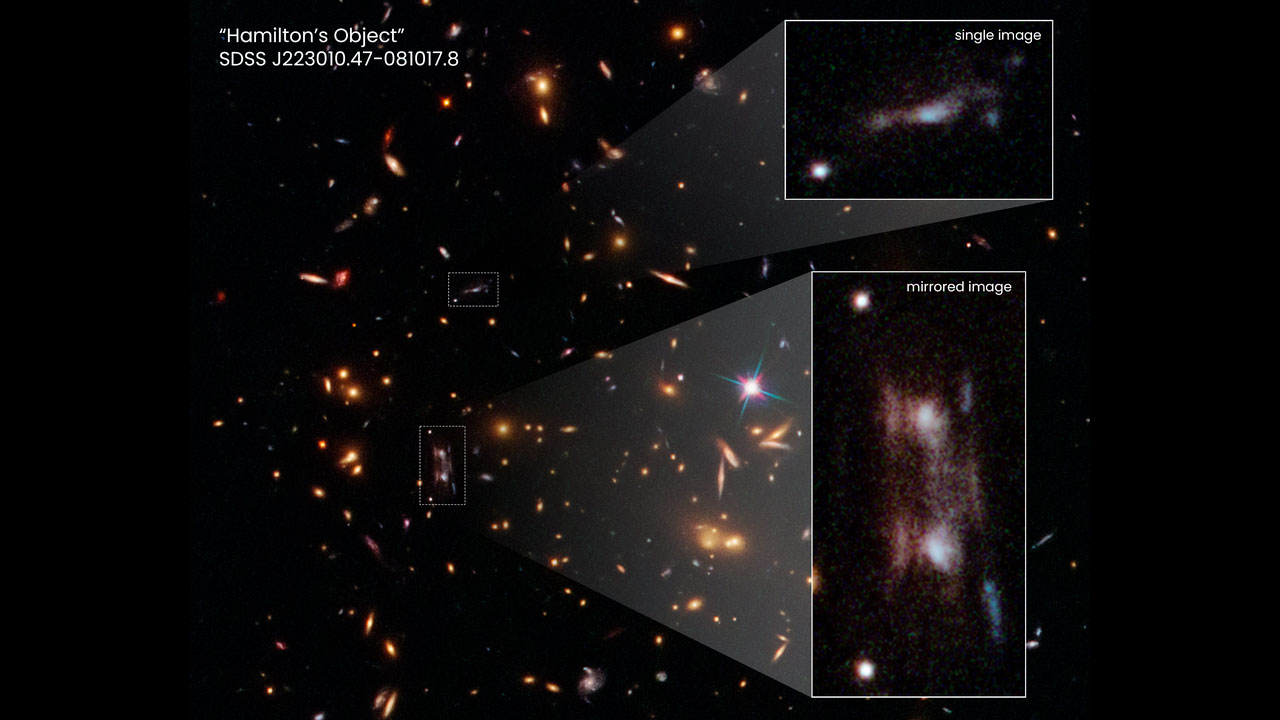 天文学家利用引力透镜发现遥远星系