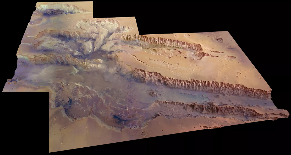 ExoMars TGO航天器在火星大峡谷发现“大量水”的证据